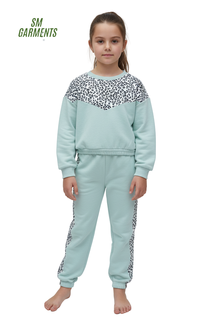 Girls Fleece Sweatshirt And Joggers Set