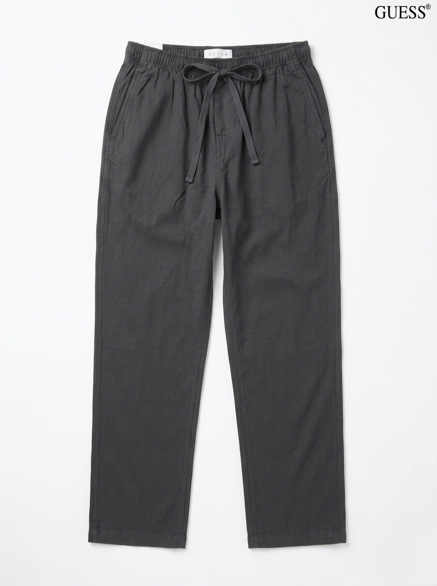 BRANDED Men's Dark Grey Casual Trousers with Elastic Drawstring Waist