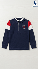 OKAIDI Boys Embroided Full Sleeved Polo