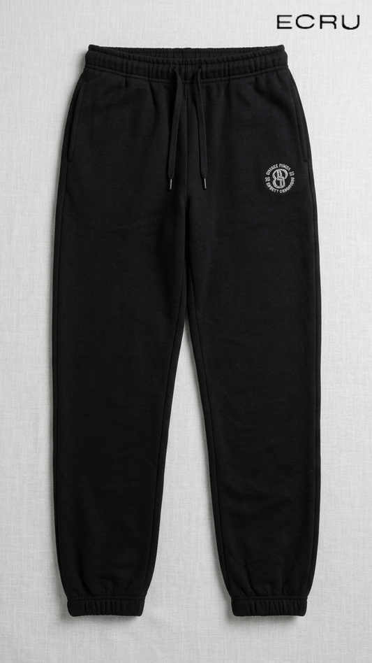 ECRU Womens Basic Black Plush Trouser
