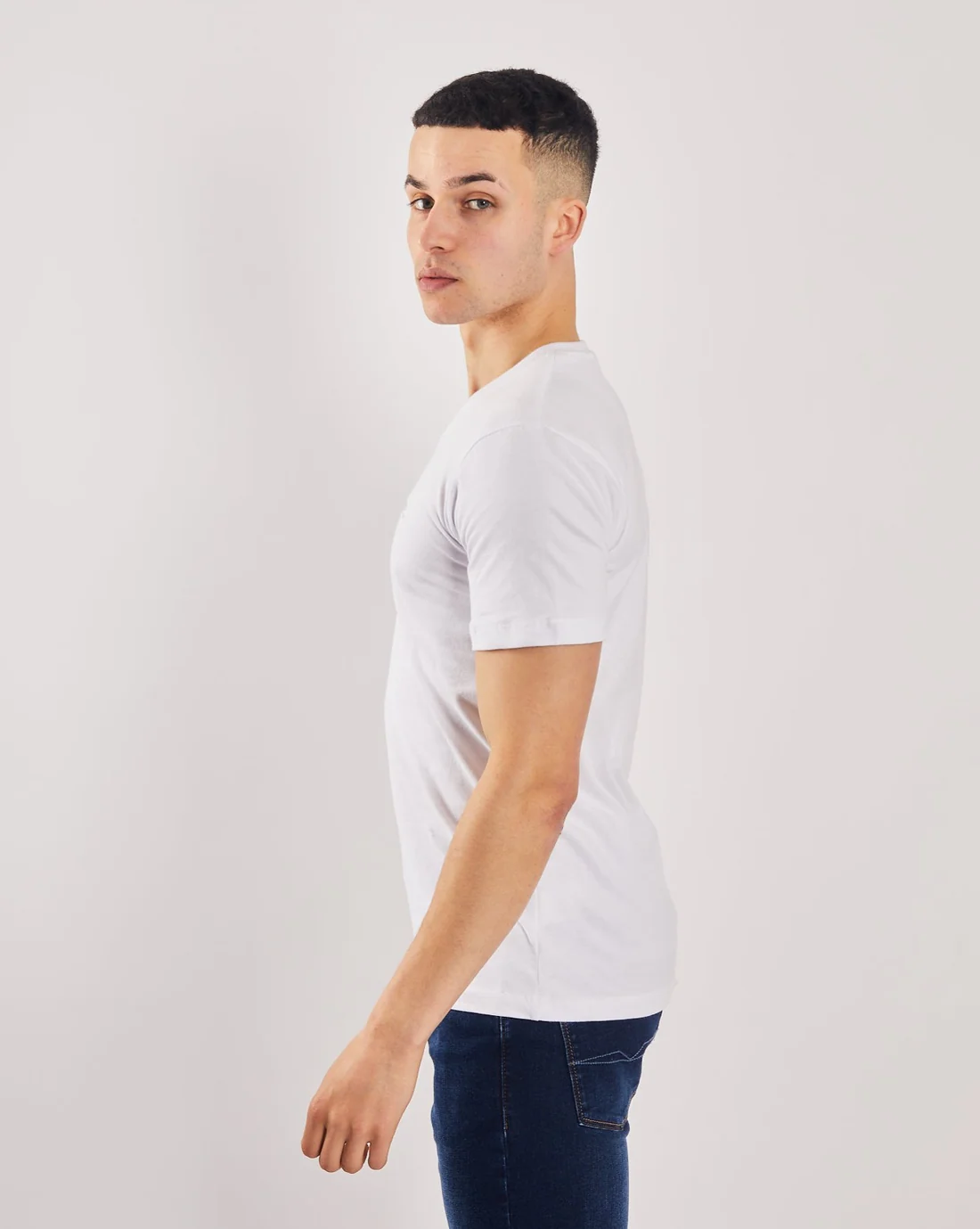 DEISEL Basic Oakley V Neck Optic White Tee