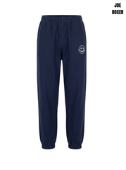 Boys' Dark Navy Blue Smiley Face Graphic Fleece Jogger Pants