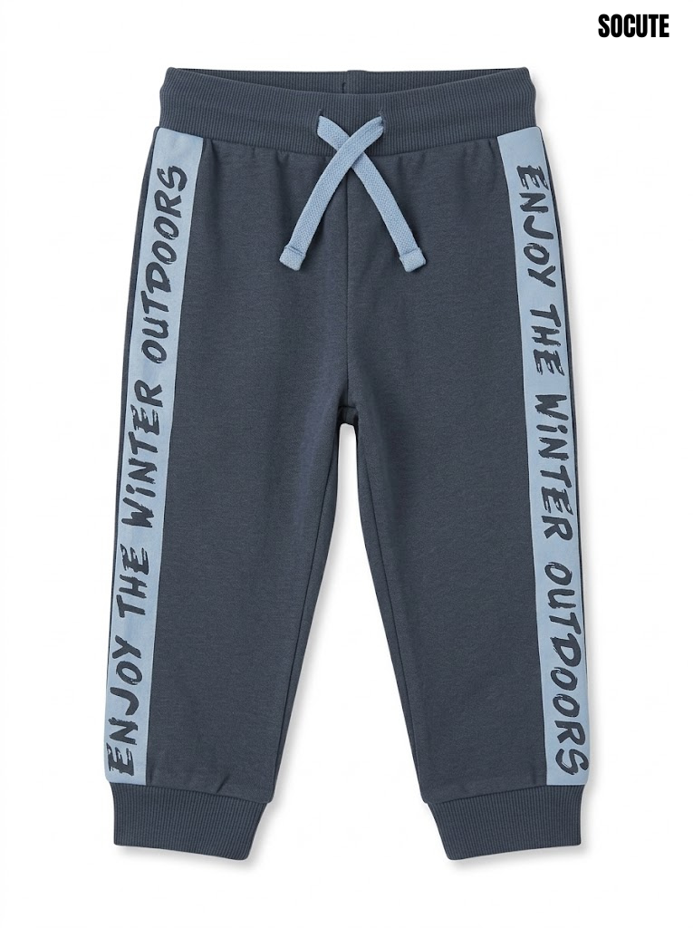 So cute Boys Dark Charcoal Grey Side Stripe Jogger Pants