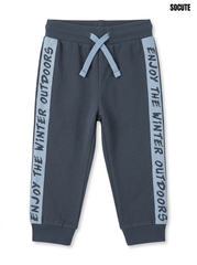 So cute Boys Dark Charcoal Grey Side Stripe Jogger Pants