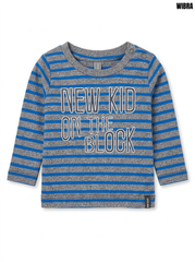 Wibra Baby Boys' Striped "New Kid on the Block" Long-Sleeve Graphic T-Shirt | SM GARMENTS