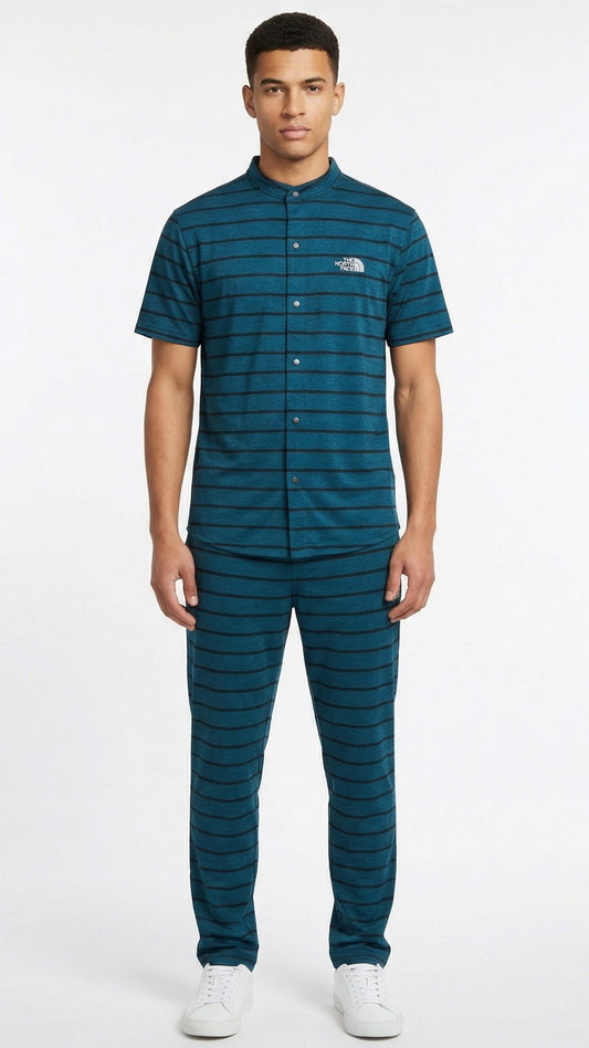 TNF Mens Dri Fit Striped Performance Shirt