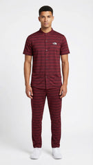 TNF Mens Dri Fit Striped Performance Shirt