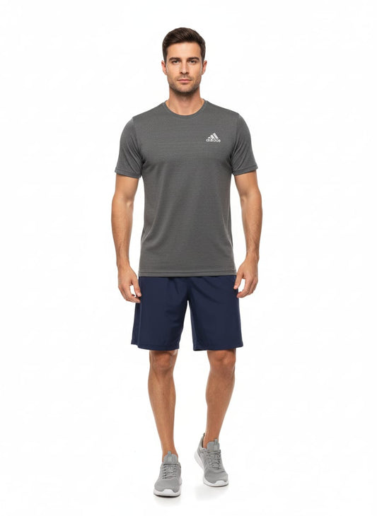 MENS ACTIVE WEAR DRI FIT GRAY T SHIRT