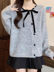 Women's Grey knit cardigan