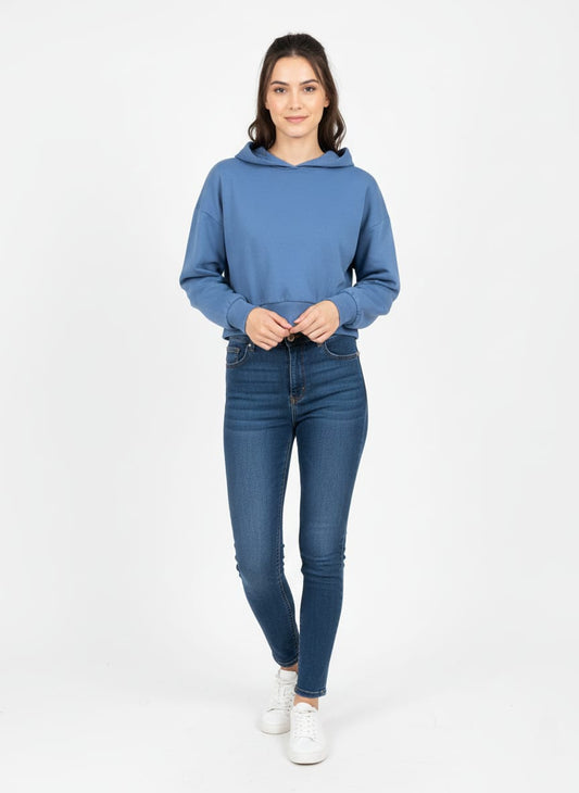 PULL&BEAR WOMENS CROP STYLE HOODIE