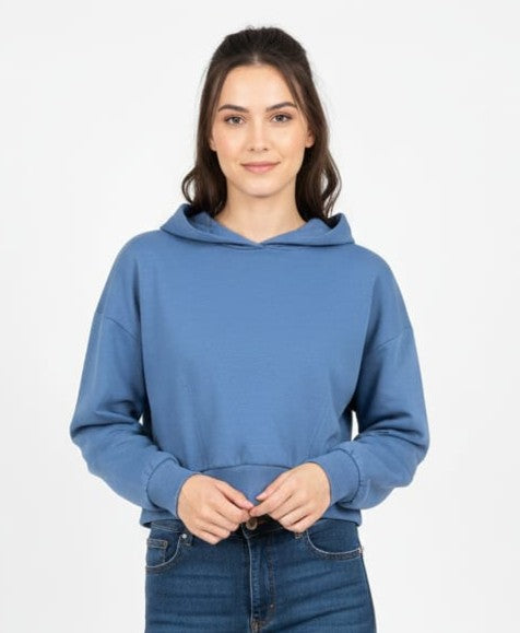 PULL&BEAR WOMENS CROP STYLE HOODIE