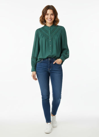 PRETTYGARDEN Womens Fall Lantern Long Sleeve Shirts