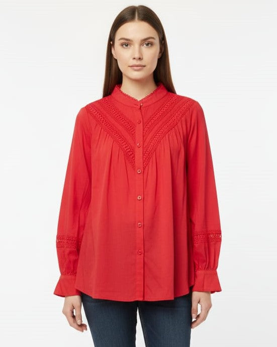 PRETTYGARDEN Womens Fall Lantern Long Sleeve Shirts