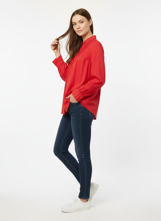 PRETTYGARDEN Womens Fall Lantern Long Sleeve Shirts