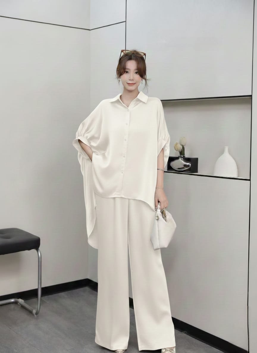 WOMENS TWO PIECE OVESIZED BAGGY CO-ORD SET