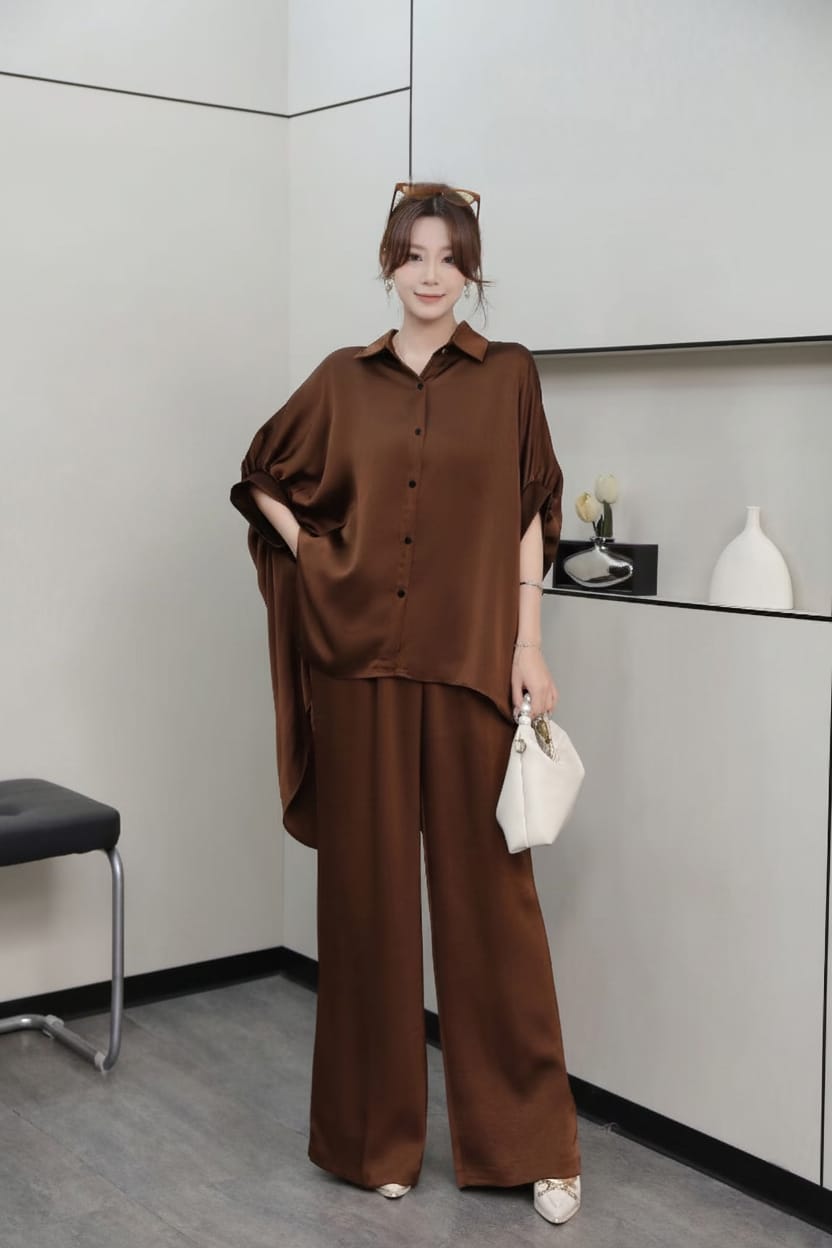 WOMENS TWO PIECE OVESIZED BAGGY CO-ORD SET