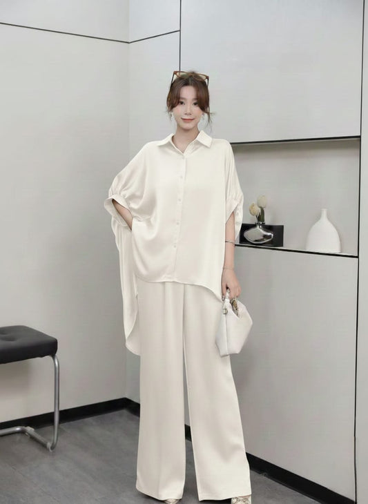 WOMENS TWO PIECE OVESIZED BAGGY CO-ORD SET