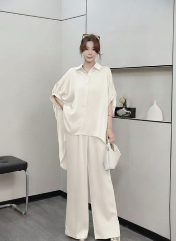 WOMENS TWO PIECE OVESIZED BAGGY CO-ORD SET