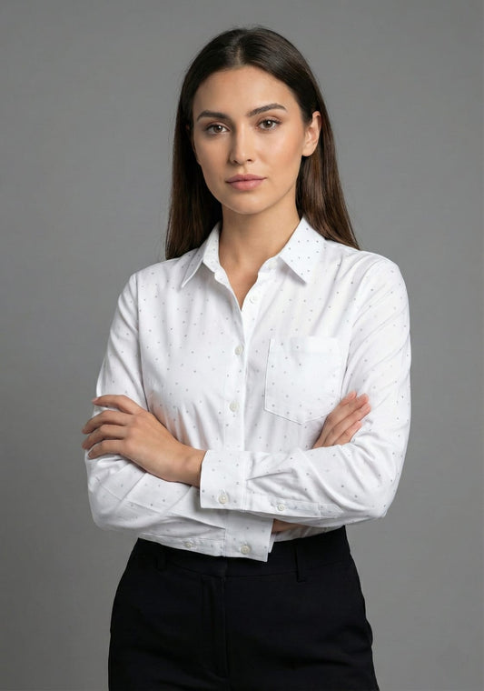 WOMEN'S SMALL FLOWERS PRINT SHIRT