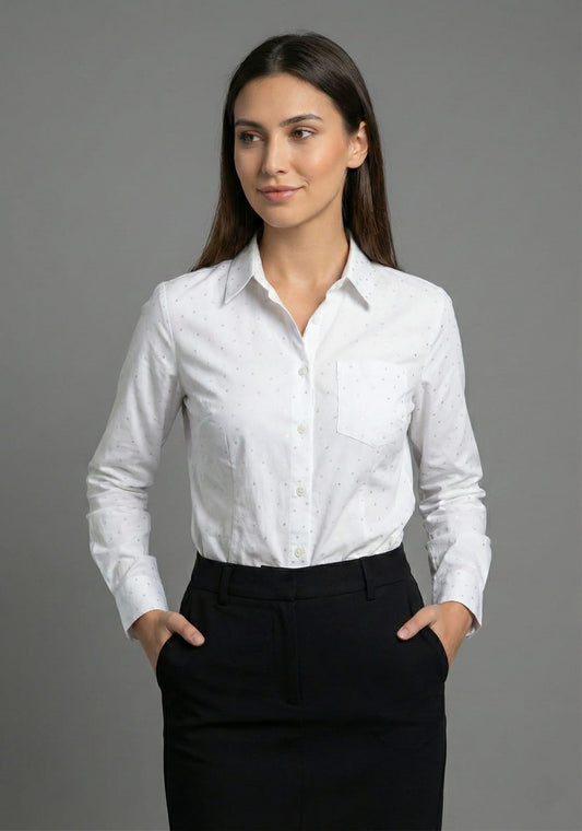 WOMEN'S SMALL FLOWERS PRINT SHIRT