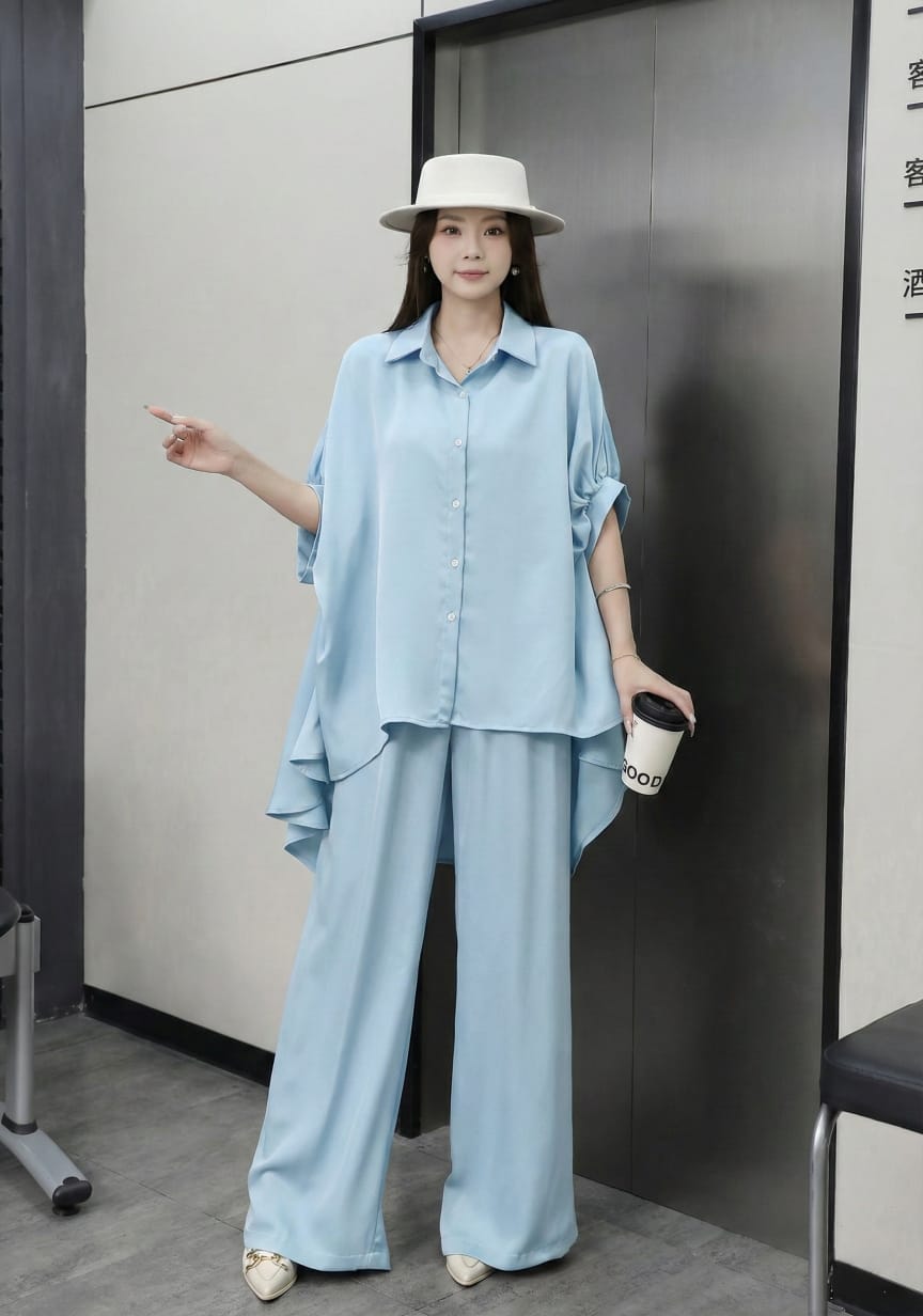 WOMENS TWO PIECE OVESIZED BAGGY CO-ORD SET