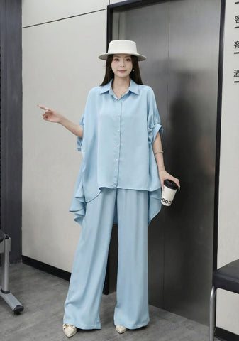 WOMENS TWO PIECE OVESIZED BAGGY CO-ORD SET