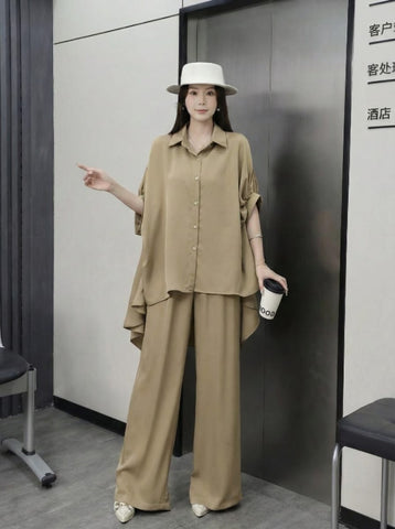 WOMENS TWO PIECE OVESIZED BAGGY CO-ORD SET