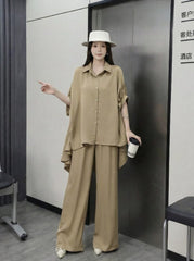 WOMENS TWO PIECE OVESIZED BAGGY CO-ORD SET