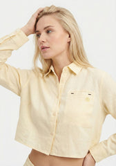 Women's Cropped Linen Shirt