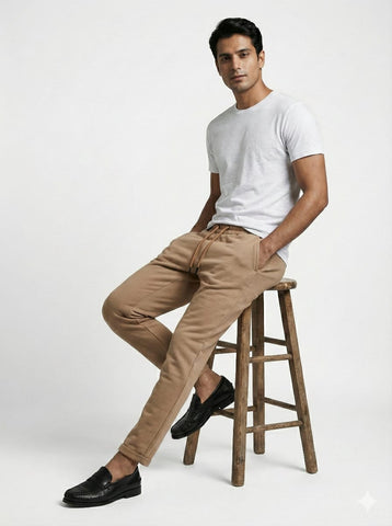 PULL&BEAR MENS TEXTURED TROUSER