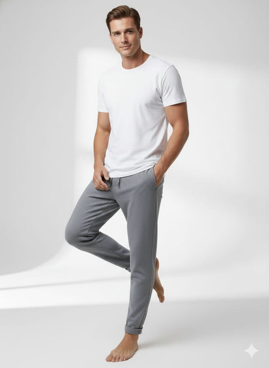 ZR MENS GRAY TEXTURED TROUSER
