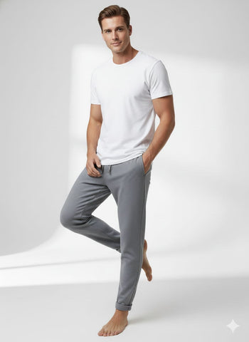 ZR MENS GRAY TEXTURED TROUSER