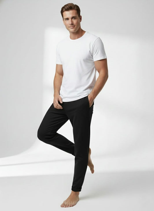 ZR MENS TEXTURED BLACK TROUSER