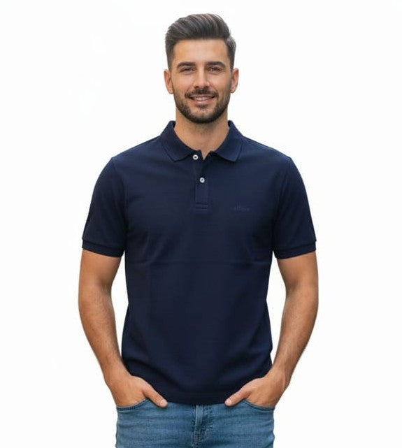 S.OLIVER MENS POCKET LOGO POLO