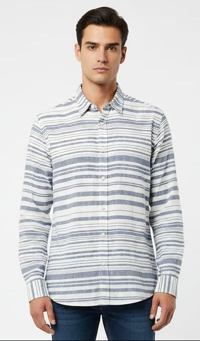 MNG MENS SLIM FIT LINEN SHIRT