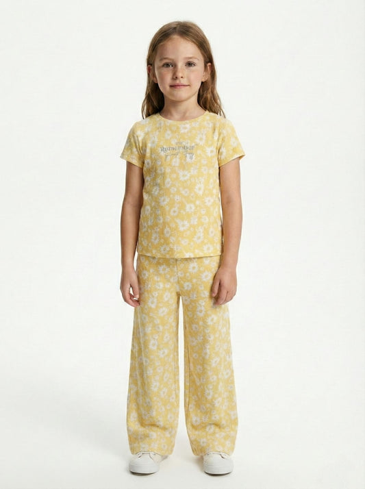 OKAIDI Girls Floral Two Piece Lounge Set