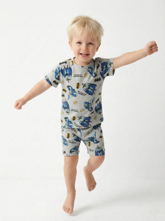 RESERVED Boys Batman Print Short Sleeve T-Shirt & Shorts Set