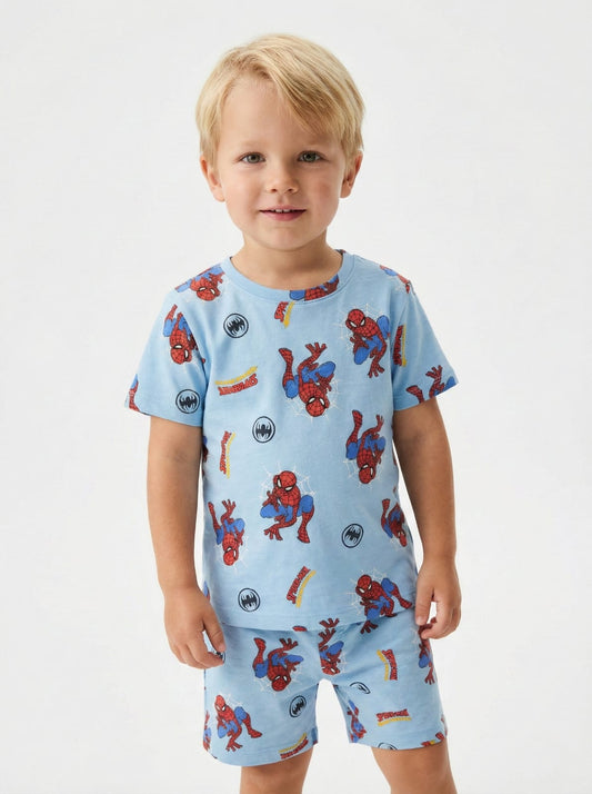 RESERVED Boys Marvel Spider Man T-Shirt & Shorts Set