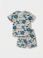 RESERVED Boys Batman Print Short Sleeve T-Shirt & Shorts Set