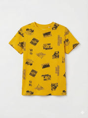 LCW Boys Graphic Print Crew Neck Cotton T-Shirt
