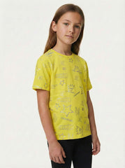 M&S Girls Graphic Print Short Sleeve T Shirt