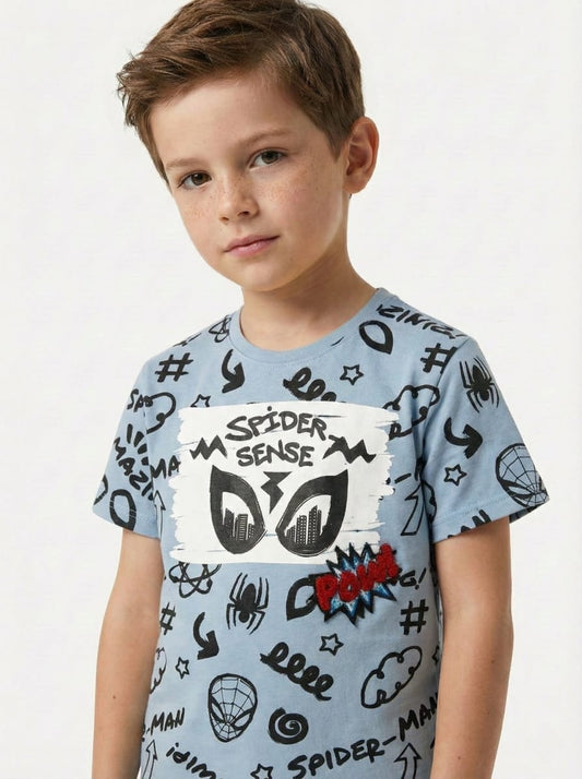 LCW Boys Spider Sense Graphic Cotton T-Shirt