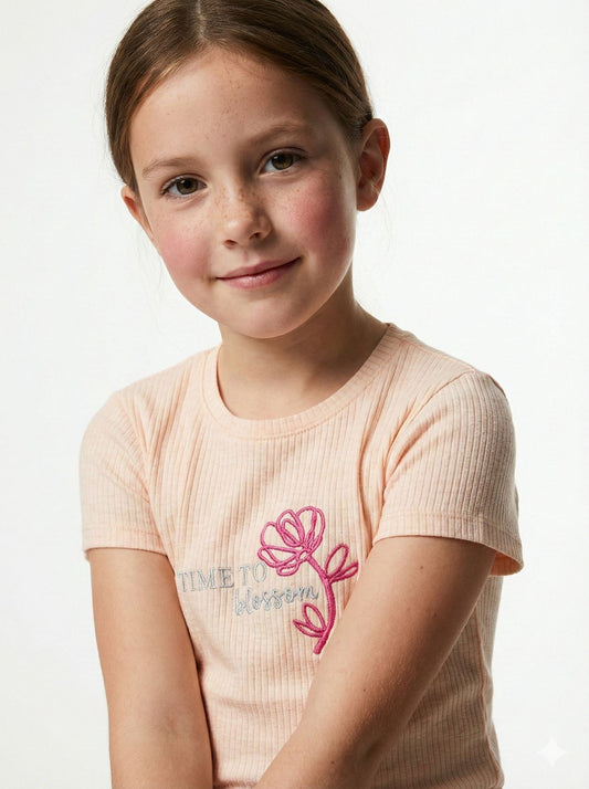 OKAIDI Girls Time to Blossom Graphic T-Shirt