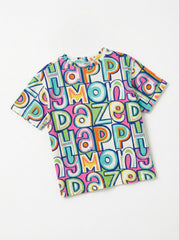 LCW Happy Daze Girls Multicolor Graphic Print T Shirt