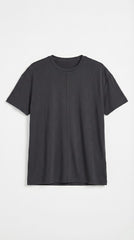 OYSHO Womens Essential Seam Detail Short Sleeve Black T Shirt
