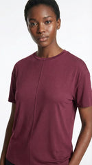OYSHO Womens Essential Seam Detail Crew Neck T Shirt