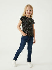 M&S The Receipt Tee Unique Allover Print Black T Shirt