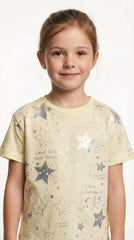 M&S Girls Happy Everyday Iridescent Star Print T Shirt