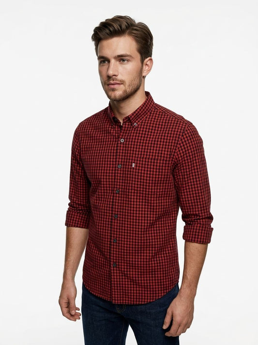 Red Micro Check