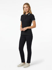 ELEVATE Women's Amarago Piping Polo - Solid Black